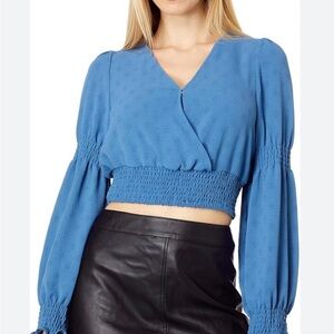 BCBGeneration Smocked Crop Top